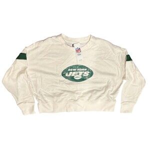 Women’s New York Jets Long-Sleeve Crop Sweatshirt (NWT) ~ Size: XL